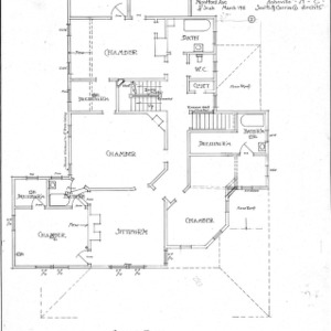 Alterations to Residence for Mrs. Harman Miller - Montford Avenue--Second Floor