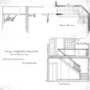 Cottage- Montford Ave - For H.A. Miller Esq.-Detail of Staircase