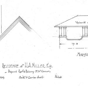 Residence for H.A. Miller--Front and North Side