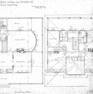Residence Montford - For Frank Hewitt--First Floor Plan
