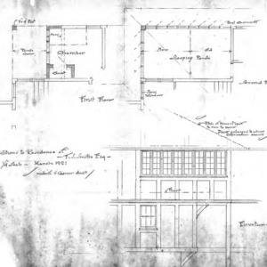 Additions to Residence of F.S. Smith-First and Second Floor – Elevation