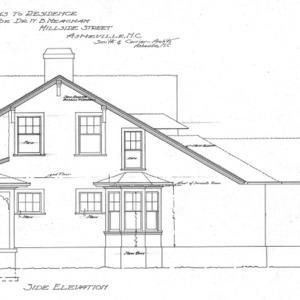 Alterations to Residence for Dr. W. B. Meacham--Side Elevation