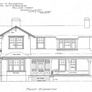 Alterations to Residence for Dr. W. B. Meacham--Front Elevation