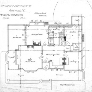 Residence Chestnut St. for Geo. H. Lambert--First Floor Plan