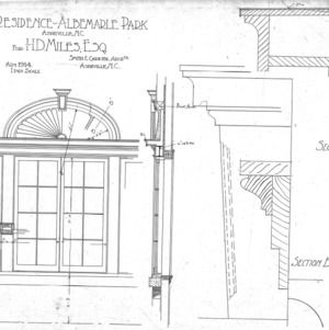 H.D. Miles Residence - Albemarle Park--Section A-A and B-B