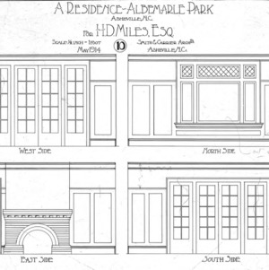 H.D. Miles Residence - Albemarle Park--West- North- East- South Side