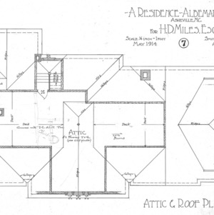 H.D. Miles Residence - Albemarle Park--Roof and Attic