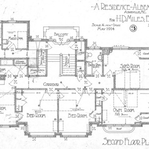 H.D. Miles Residence - Albemarle Park--Second Floor Plan
