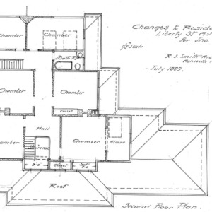 Changes to Residence Liberty St. - J.A. Nichols--Second Floor Plan