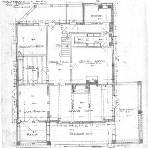 Residence - Grove Park - for J. M. Chiles--Foundation Plan