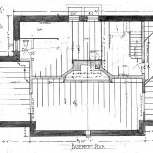 W. H. Harrison Residence - Grove Park--Basement Plan
