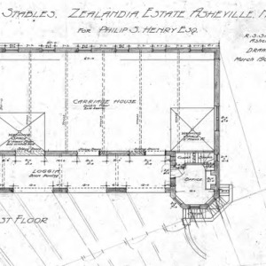 Stables - Zealandia Estate for P.S. Henry--First Floor and Section