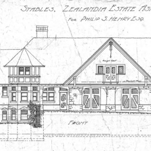 Stables - Zealandia Estate for P.S. Henry--Zealandia Estate- Stables Front (Pack Exhibit - No. 10)