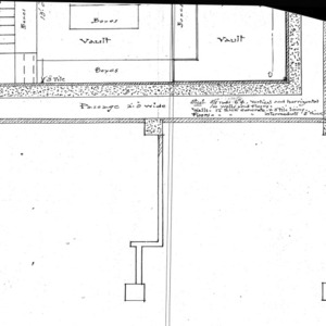 Residence for P.S. Henry--Floor Plan - Vestibule on back of Floor Plan drawing