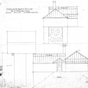 Residence of P.S. Henry--End- Roof Plan- and Side