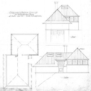 Residence of P.S. Henry--End- Plan- and Side