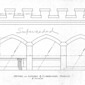 Residence - P. S. Henry--Detail of Loggia and Carriage