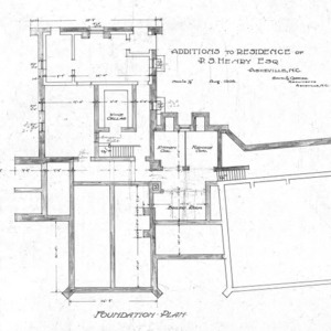 Residence - P. S. Henry--Foundation Plan