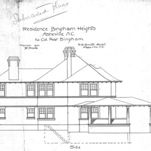 Residence Bingham Heights - for Col. Robert Bingham--Side