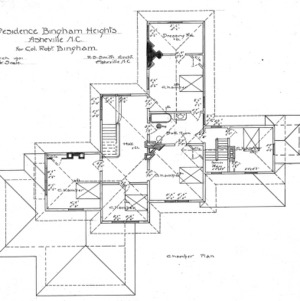 Residence Bingham Heights - for Col. Robert Bingham--Chamber Plan