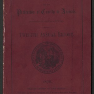 ASPCA Twelfth Annual Report, 1877