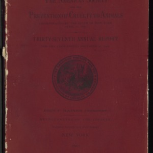 ASPCA Thirty-Seventh Annual Report, 1902
