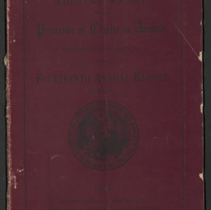 ASPCA Fourteenth Annual Report, 1879