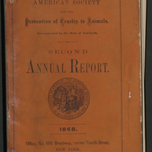 ASPCA Second Annual Report, 1867
