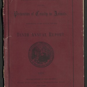 ASPCA Tenth Annual Report, 1875