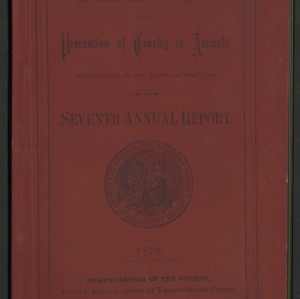 ASPCA Seventh Annual Report, 1872