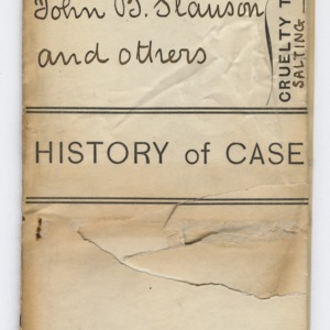 ASPCA Court Records: The People Against John B. Slanson and others