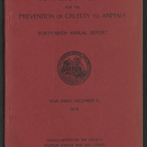 ASPCA Forty-Ninth Annual Report, 1914