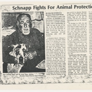 ASPCA Newspaper Clippings and Petition Copies