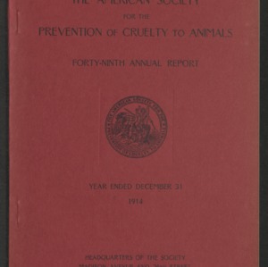 ASPCA Forty-Ninth Annual Report, 1914