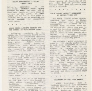 ASPCA News January-December 1989, May 1990