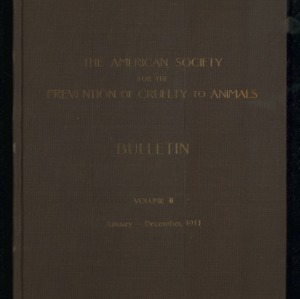 ASPCA Bulletin Volume II, 1911