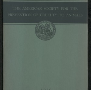ASPCA Seventy-Fourth Annual Report, 1939