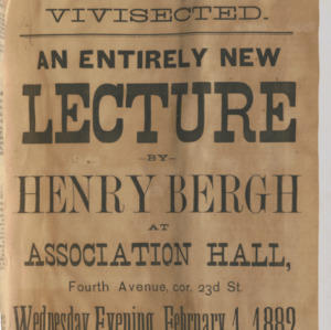 Lectures on Vivisection by Henry Bergh