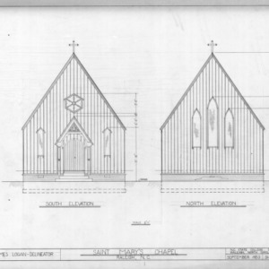 South and north elevations, St. Mary's Chapel, Raleigh, North Carolina