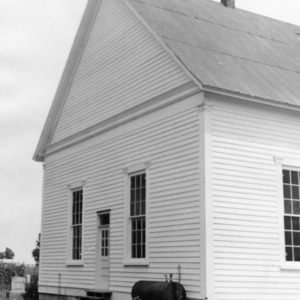 Rear view, Hollands Methodist Church, Wake County, North Carolina