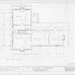 First floor plan, 604 Davie Avenue, Statesville, North Carolina