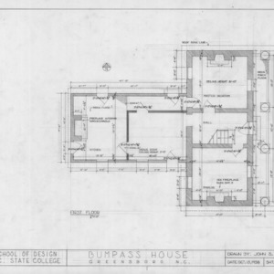 First floor plan, Bumpass-Troy House, Greensboro, North Carolina