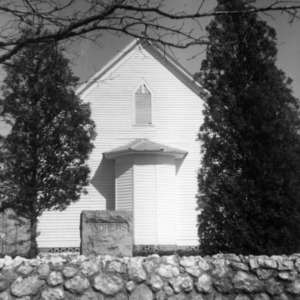 Rear view, Zion Methodist Church, Montgomery County, North Carolina