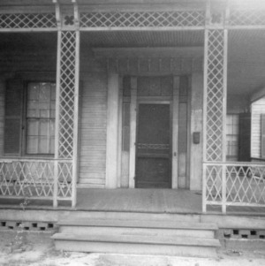 Porch with door, Wynne House, Raleigh, North Carolina