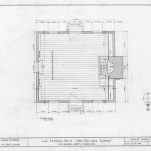 Floor plan, Cameron-Nash Law Office, Hillsborough, North Carolina