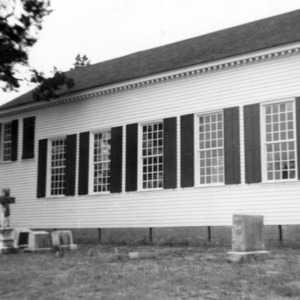 Side view with cemetery, St. John's Episcopal Church, Williamsboro, North Carolina