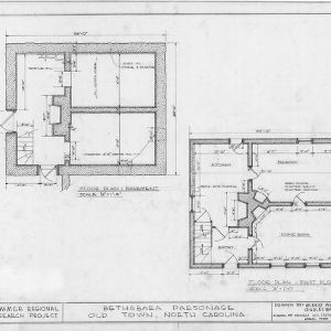 Floor plans, Brewer's House, Winston-Salem, North Carolina