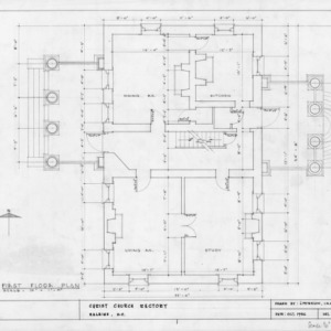 First floor plan, State Bank of North Carolina, Raleigh, North Carolina