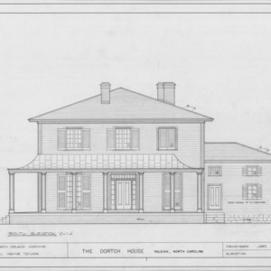 South elevation, Dortch House, Raleigh, North Carolina