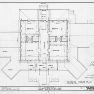 Second floor plan, William Smith House, Ansonville, North Carolina